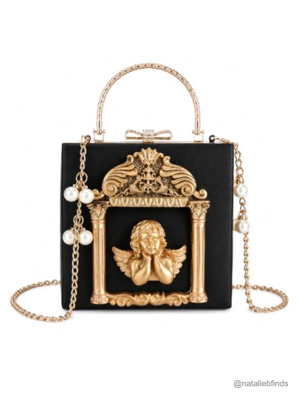 Novelty Coffin Clutch Handbag PU Leather Evening Bag Chain Strap